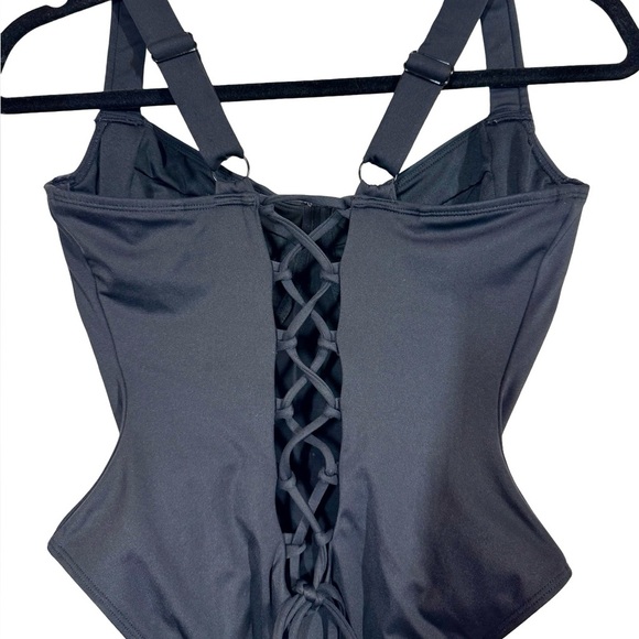 TA3 Hi Cut Lifty Lace Up Corset Swimsuit Bathing Suit Medium Regular/Long F/G - Picture 8 of 15